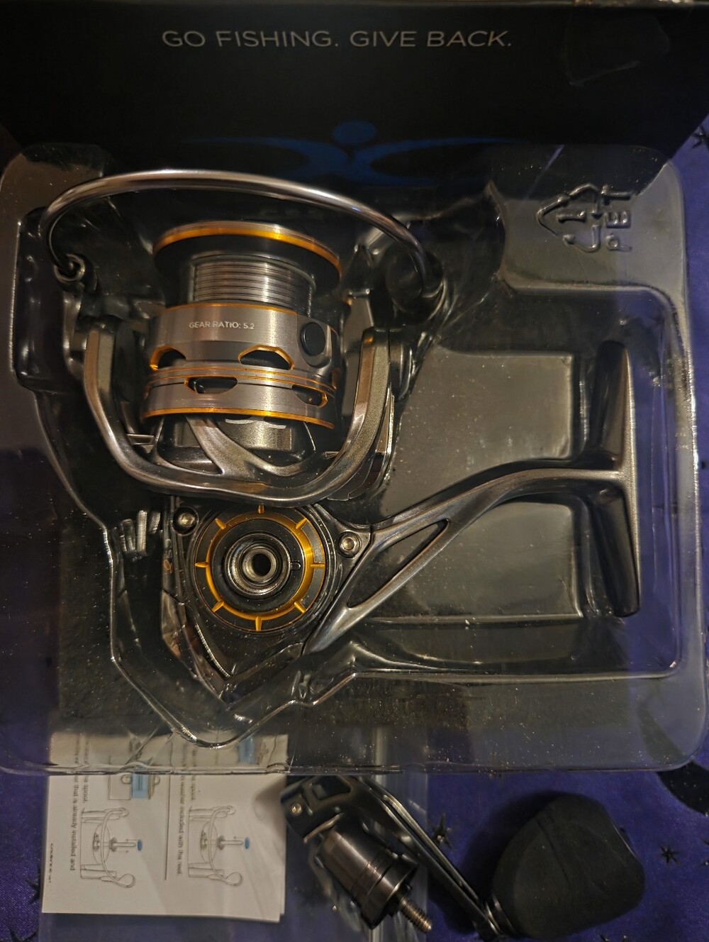 Cadence CS8 1000 Spinning Fishing Reel – Unused Open Box, 5.2:1 Gear Ratio